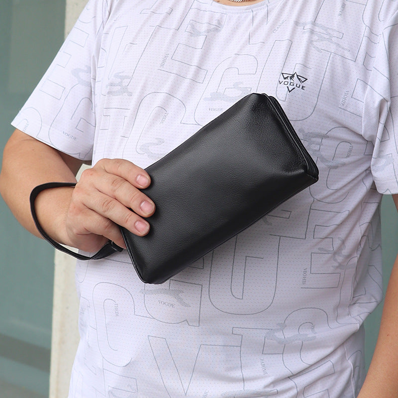 Men's Genuine Leather Clutch Fashion Simple Portable Men's Handbags