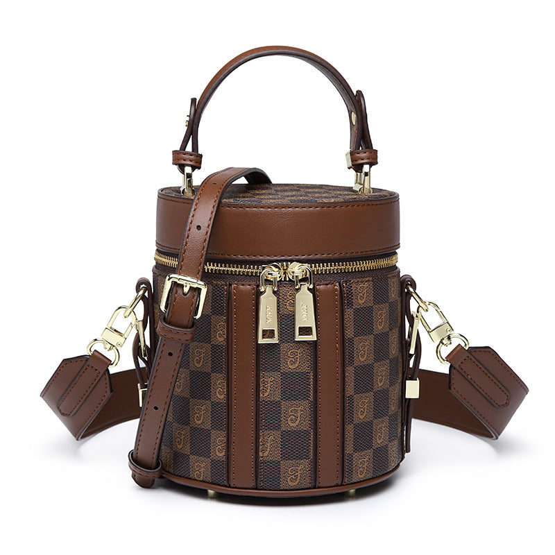 Women's Cylinder Fashion Trendy Korean Wild Round Shoulder Bags