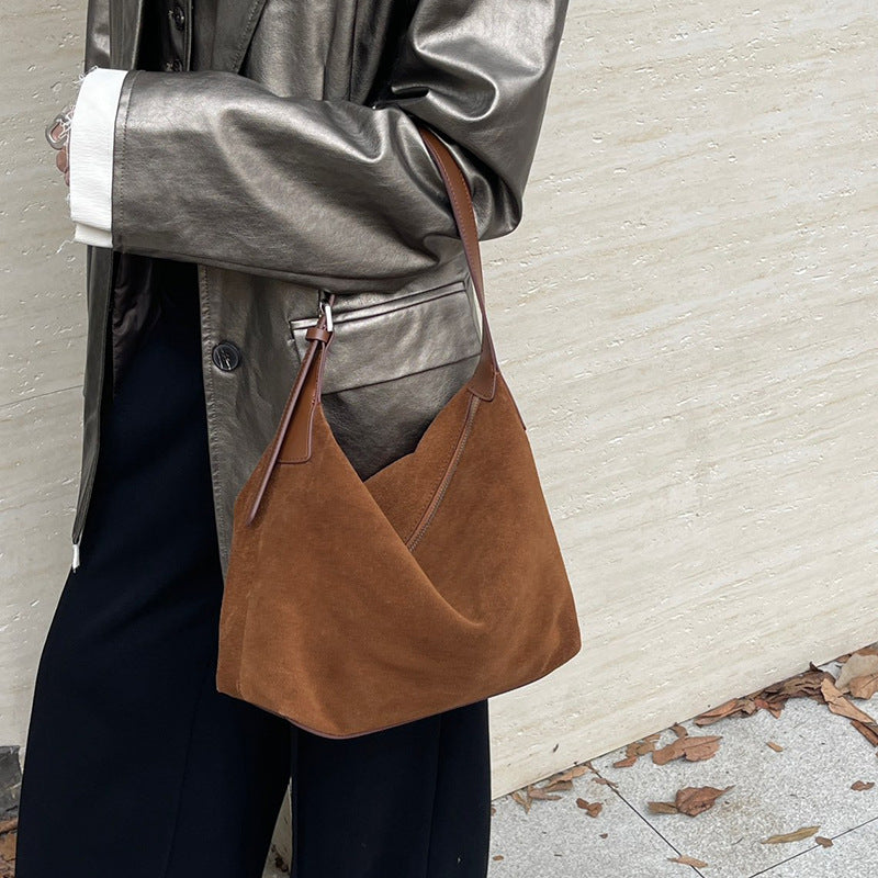 Women's Frosted Cowhide Texture Simple Genuine Leather Bags