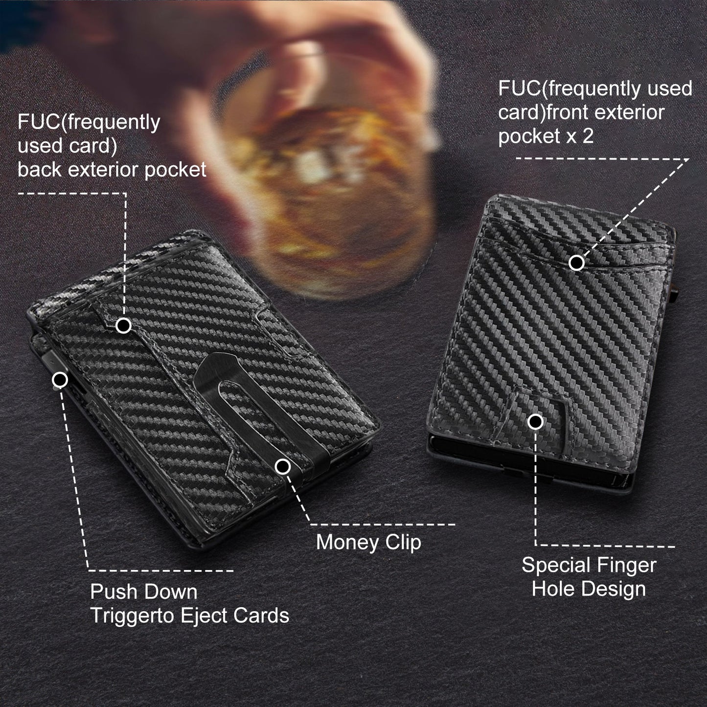 Men's Two-fold Automatic Pinball Advanced Sense Business Card Holder