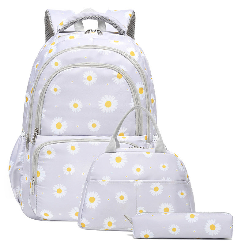 Grade Spine Protection Little Daisy Printed Elementary School Students' Schoolbags