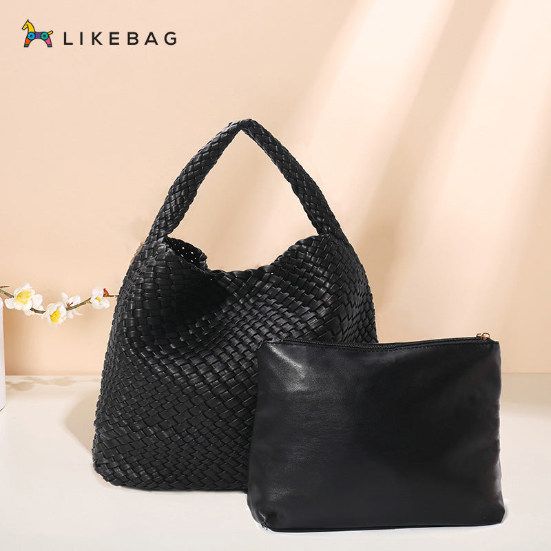 Women's Woven Fashion Trendy Style Simple Large Shoulder Bags