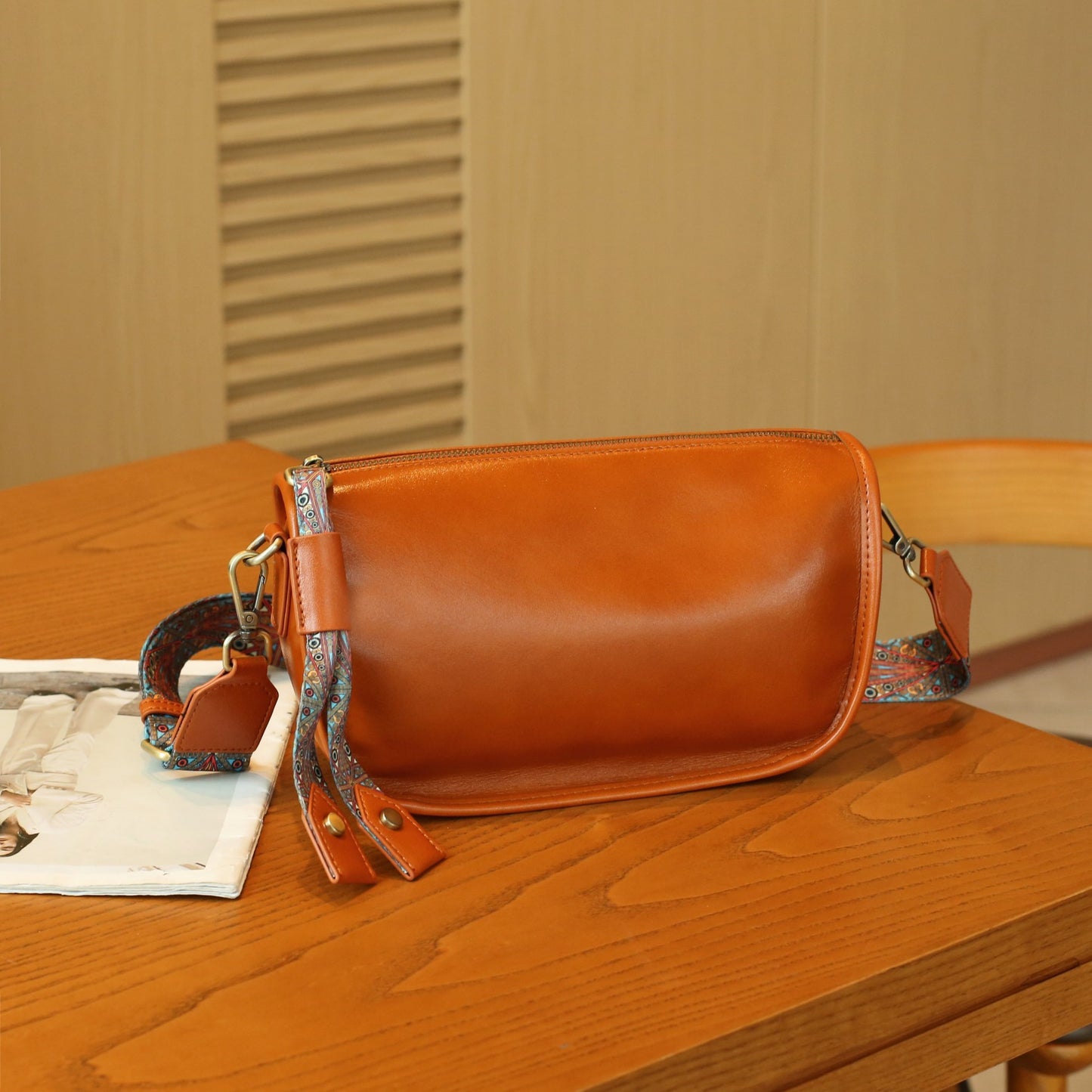Women's Top Layer Vegetable Tanning Leather Underarm Shoulder Bags