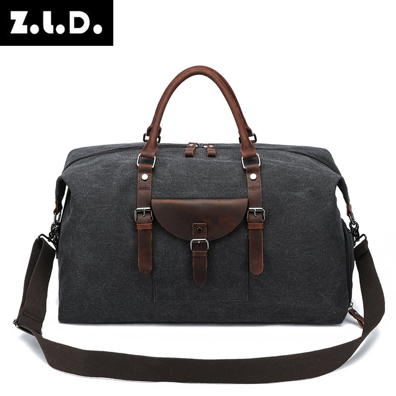 Men's Horse Leather Portable Business With Shoe Travel Bags