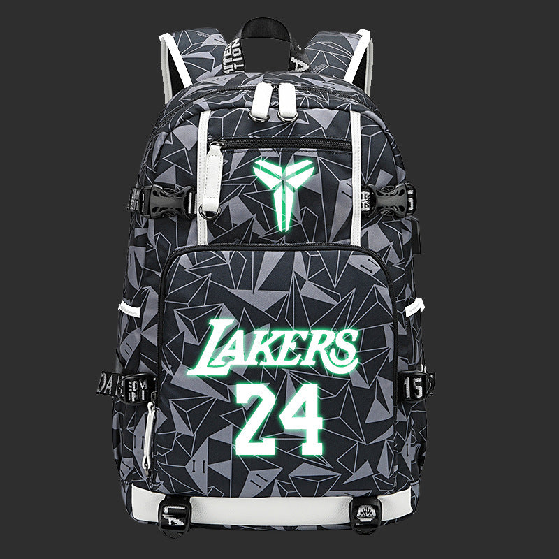 Men's Black Mamba Basketball Thermal Transfer Printing Backpacks