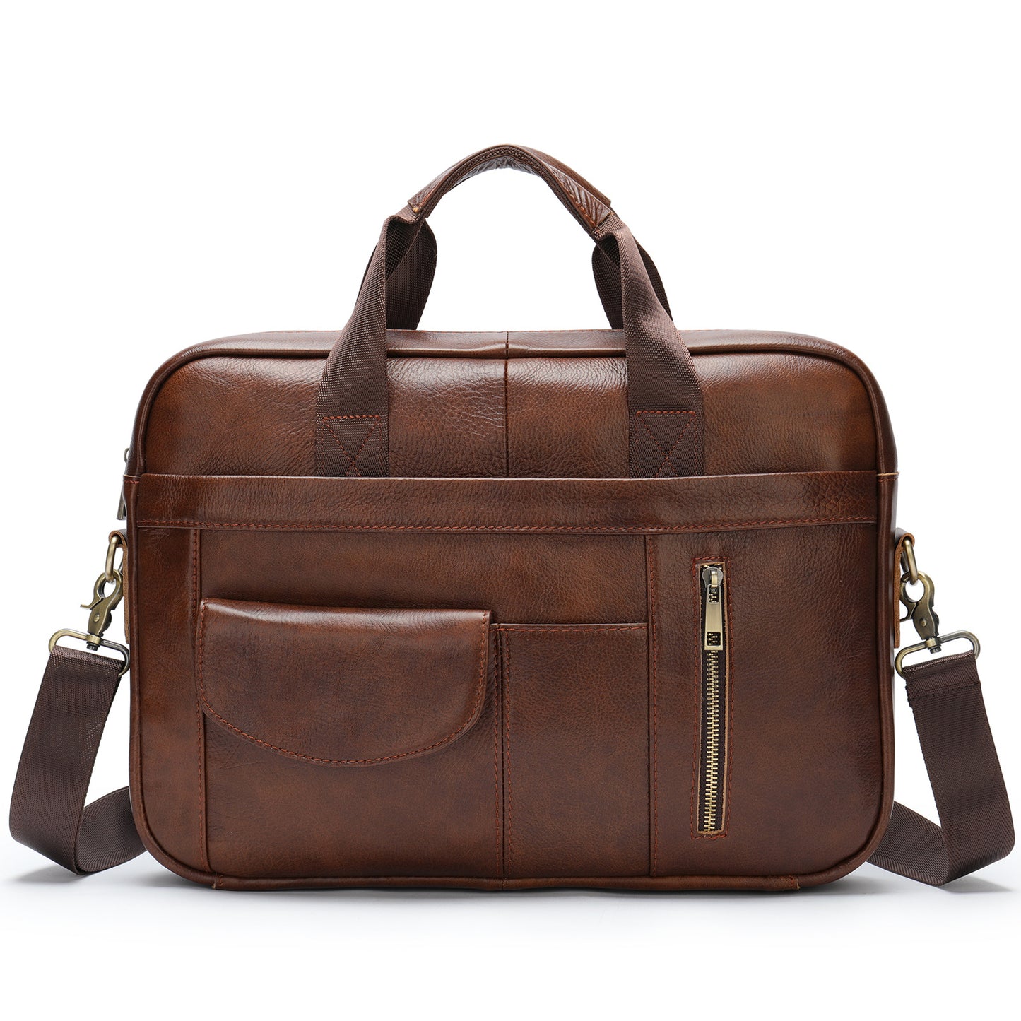 Men's Leather For First Layer Cow Computer Men's Briefcases