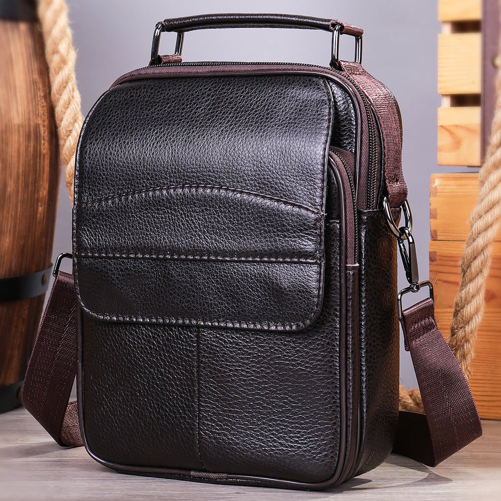 Men's Genuine Leather Mobile First Layer Cowhide Men's Messenger Bags