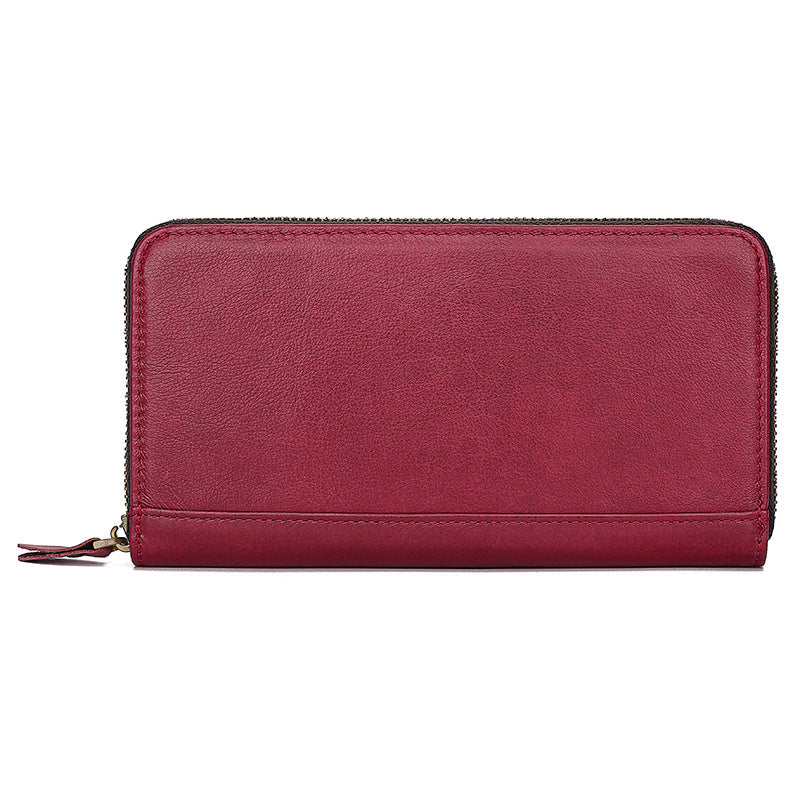 Long Genuine Leather Multiple Slots Large Card Holder