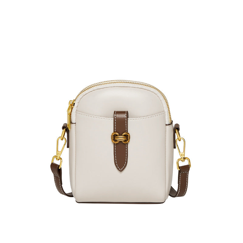 Women's Mobile Genuine Leather Lightweight Summer Small Square Bags