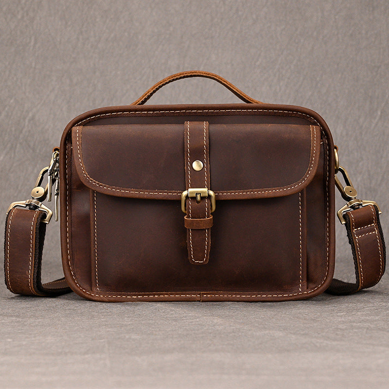 Men's Crazy Horse Leather Retro Portable Bags
