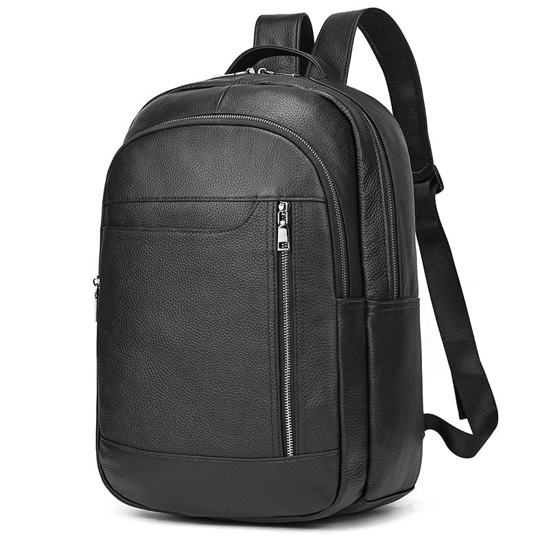 Elegant Men's Fashion Leather Cowhide Commuter Backpacks
