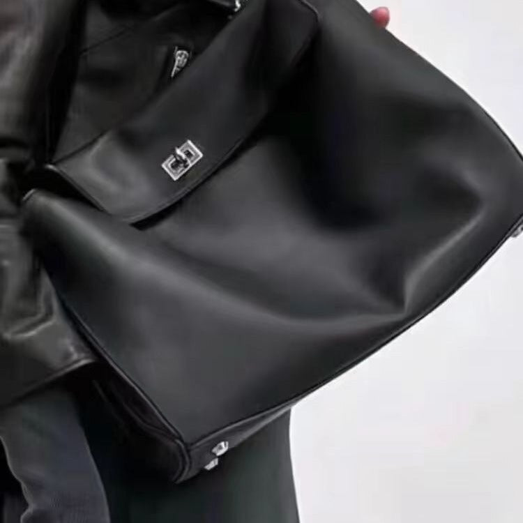 Women's Genuine Leather High-grade Commuter Underarm Kelly Tote Bags