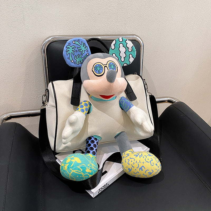 Women's Cartoon Doll Large Capacity Fashion Canvas Middle School Students' Schoolbags
