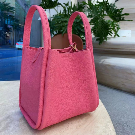 Women's Size Vegetable Basket Cowhide Large Capacity Handbags