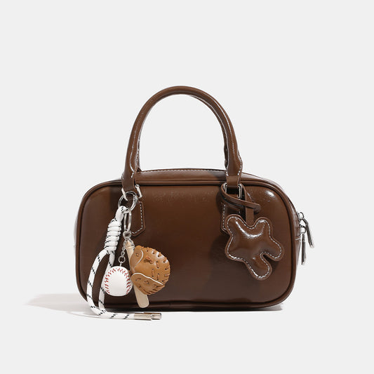 Design Bowling Female Cute Vintage Boston Crossbody Bags