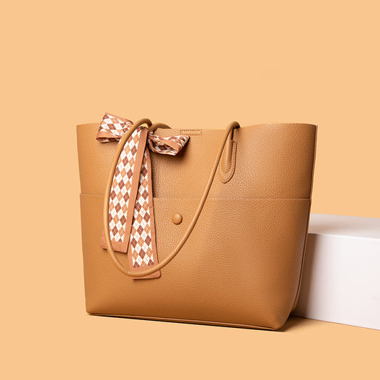 Mother Simple Commuting Leather Free Silk Shoulder Bags