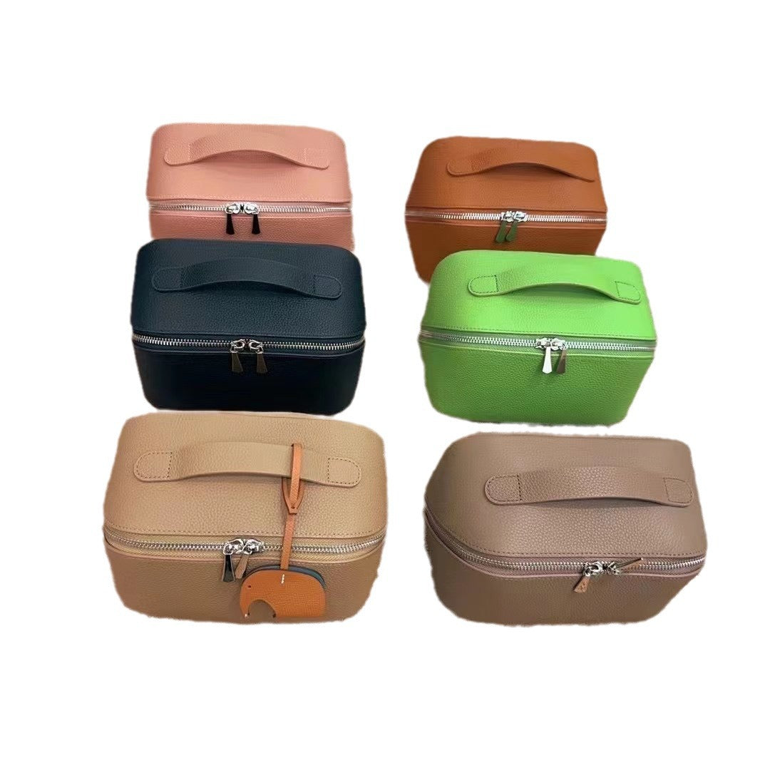 Women's Cowhide Wash Portable Storage Large Capacity Bags