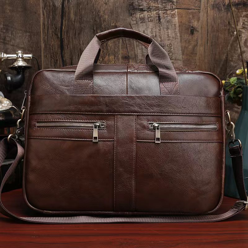 Men's Business First Layer Cowhide Computer Portable Men's Briefcases