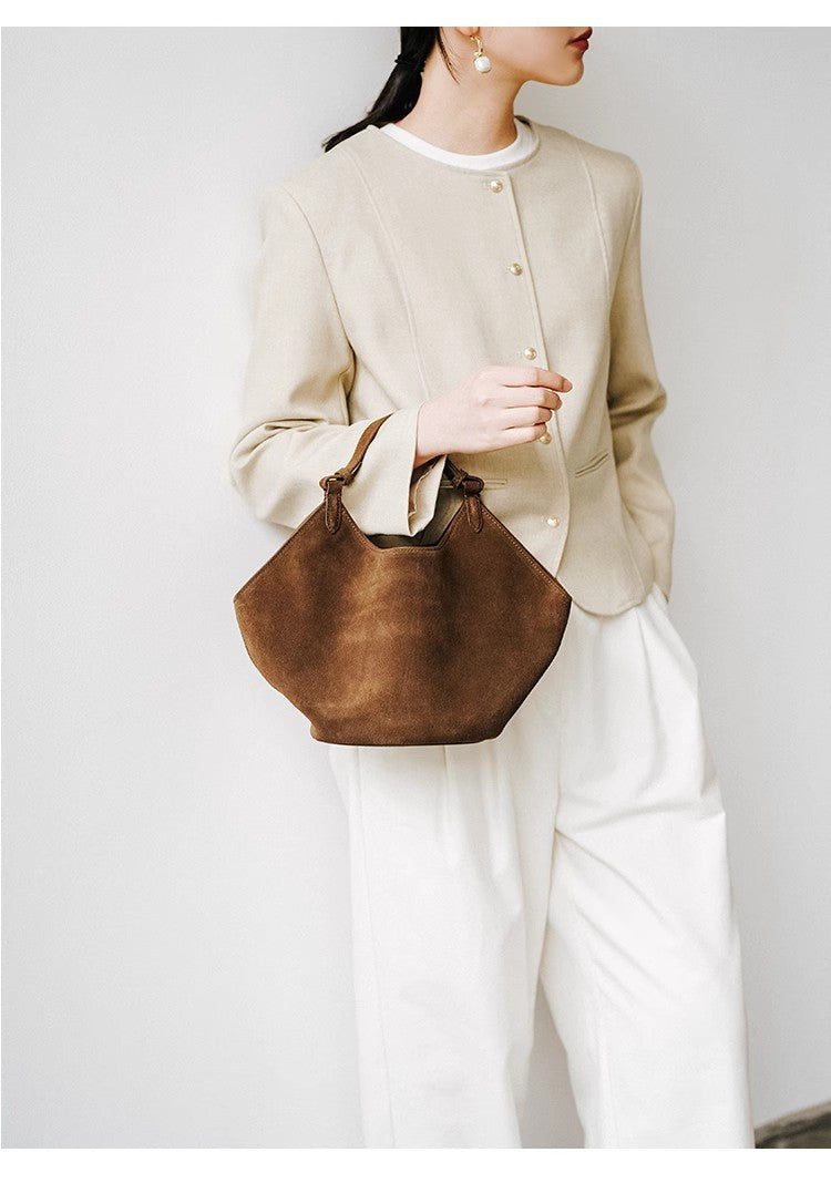 Women's Matte Leather Suede Dumpling Niche Shoulder Bags