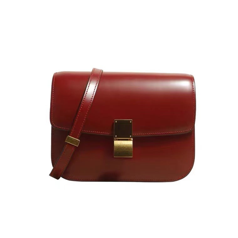 Life Red Bridal Genuine Leather Large Capacity Crossbody Bags