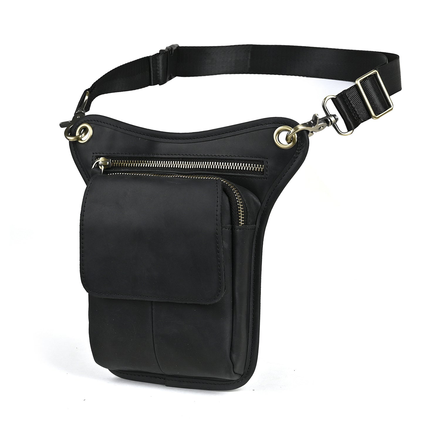 Men's Oil Waxed Leather Cowhide Euro Trendy Bags