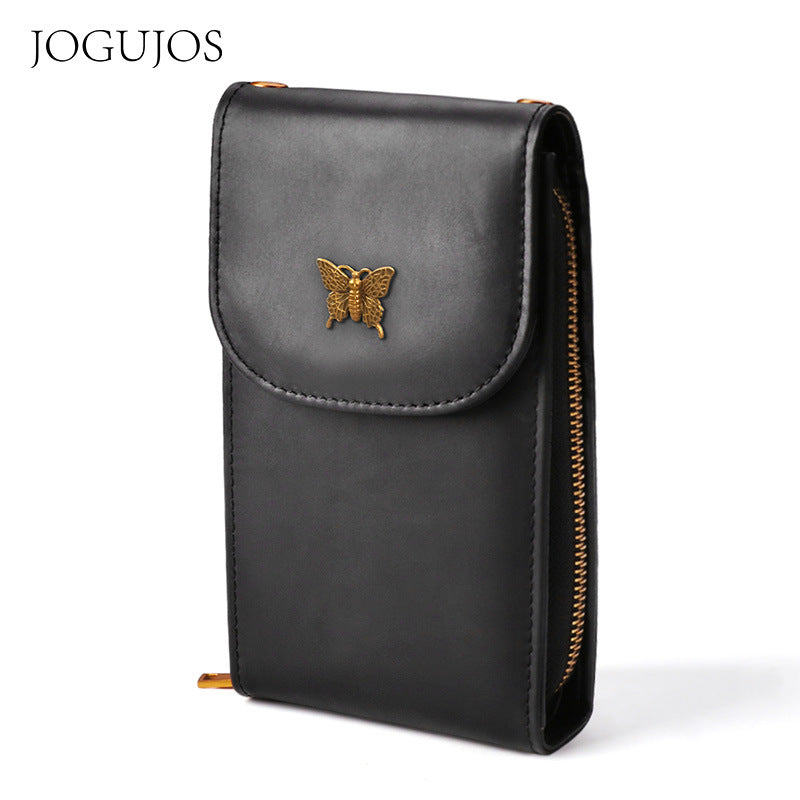 Women's Genuine Leather Machine Trend Chain Simple Fashion Phone Bags