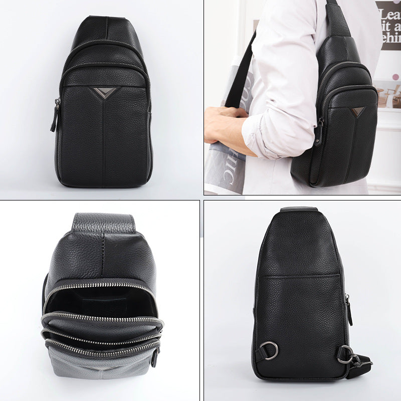 Men's Genuine Leather Business Multifunction First Layer Men's Messenger Bags