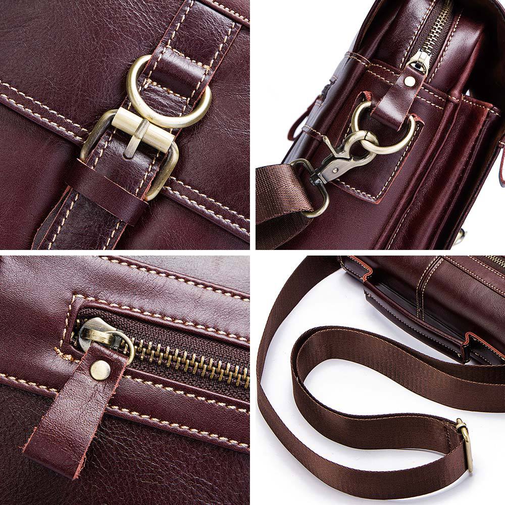 Men's Paul Vintage First Layer Cowhide Flap Men's Messenger Bags