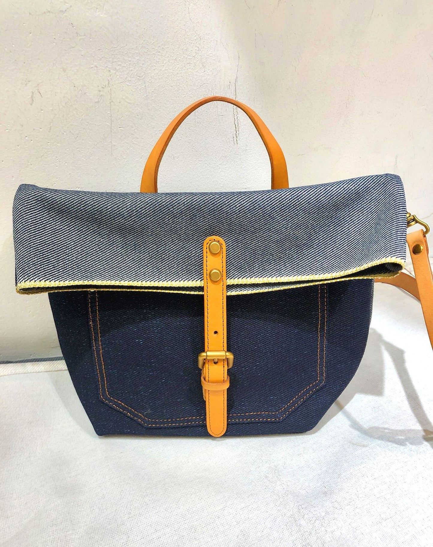 Women's & Men's & Heavy Red Ear Denim Jean Men's Messenger Bags