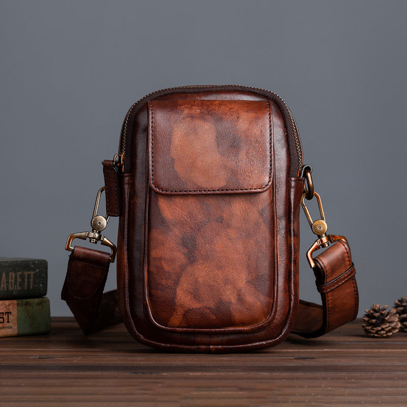 Men's Listed First Layer Tree Height Vegetable Men's Messenger Bags