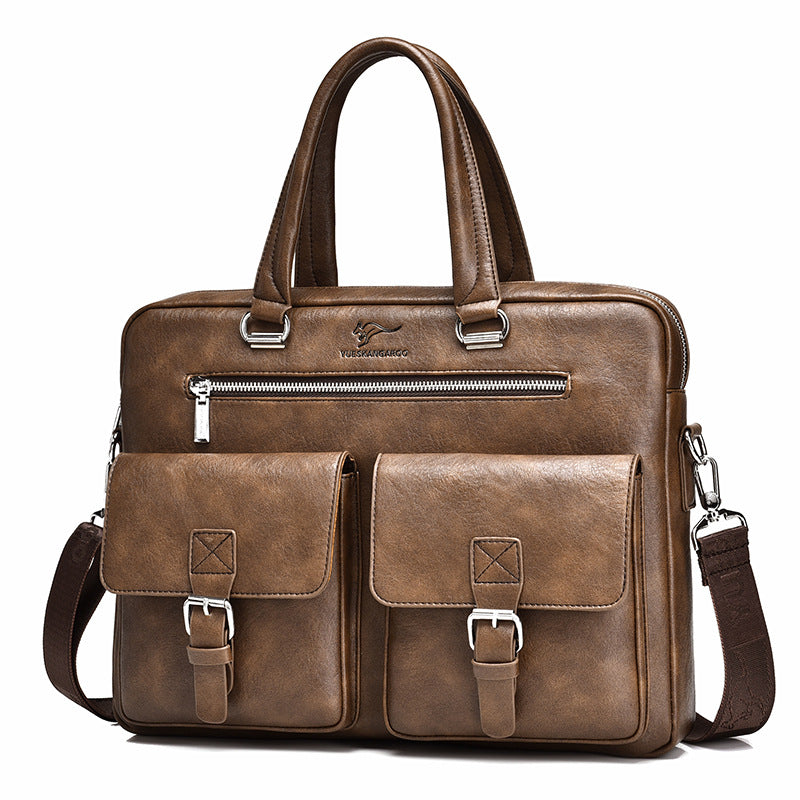 Men's Horizontal Business Fashion Large Capacity Birthday Men's Handbags