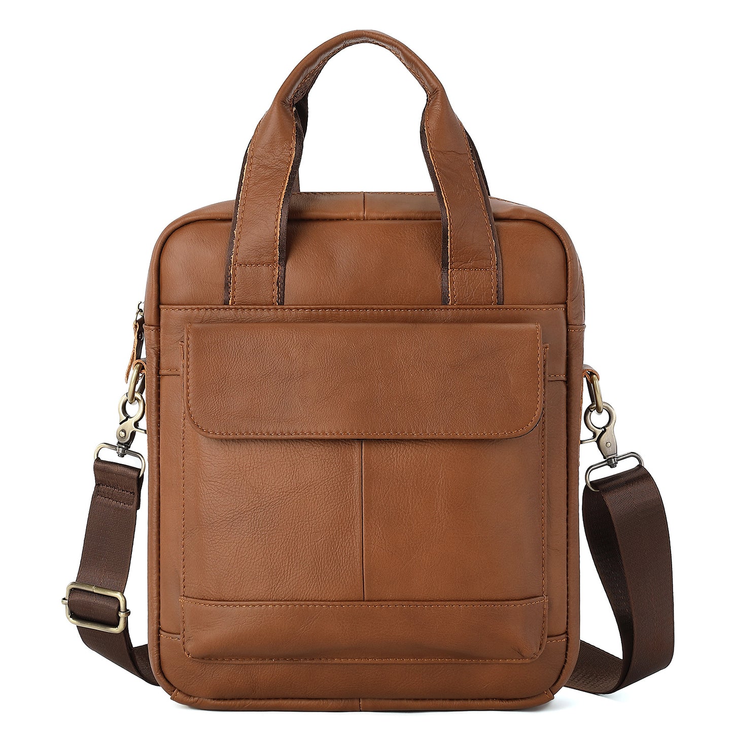 Men's File Vertical Retro Business Top Layer Men's Messenger Bags