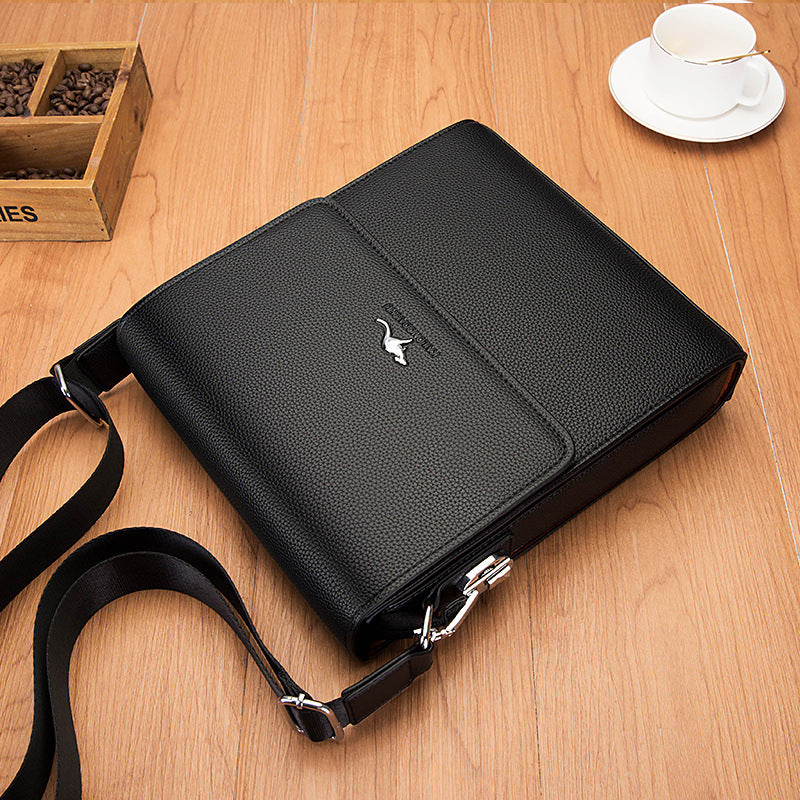 Men's Password Authentic Leather Tactile Feel Quality Men's Messenger Bags