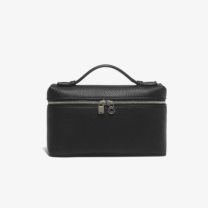 Women's Genuine Leather Lunch Box Kelly Lychee Handbags