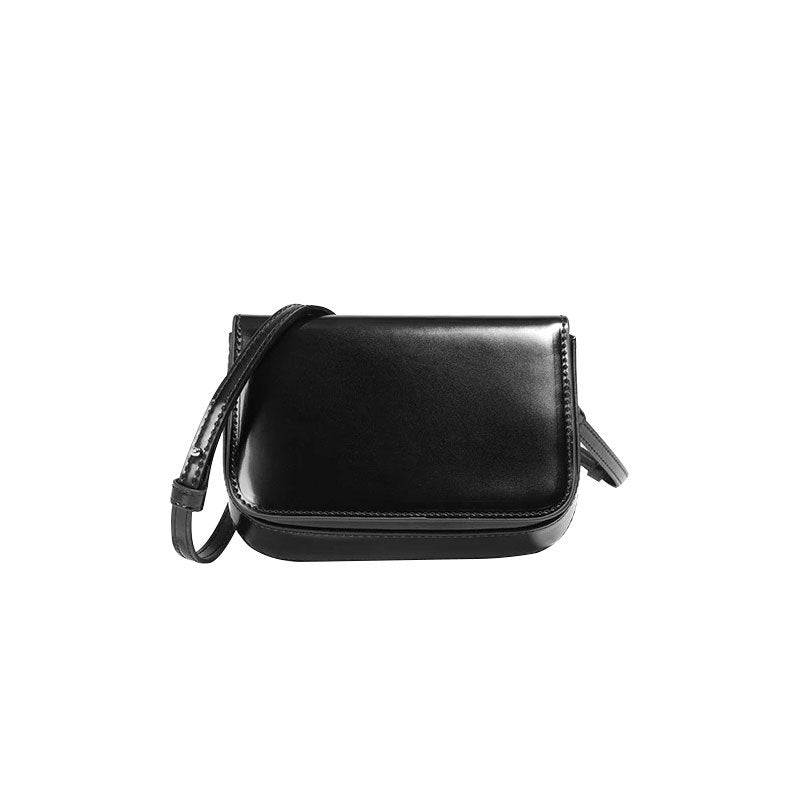 Leather Brown Black Glossy High-grade Mini Crossbody Bags