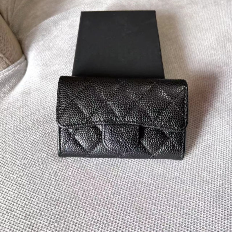 Style Business Caviar Diamond Plaid Female Card Holder