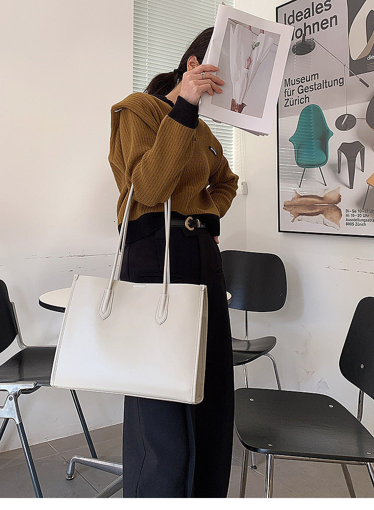 Women's Genuine Leather Underarm Large Capacity Portable Tote Bags