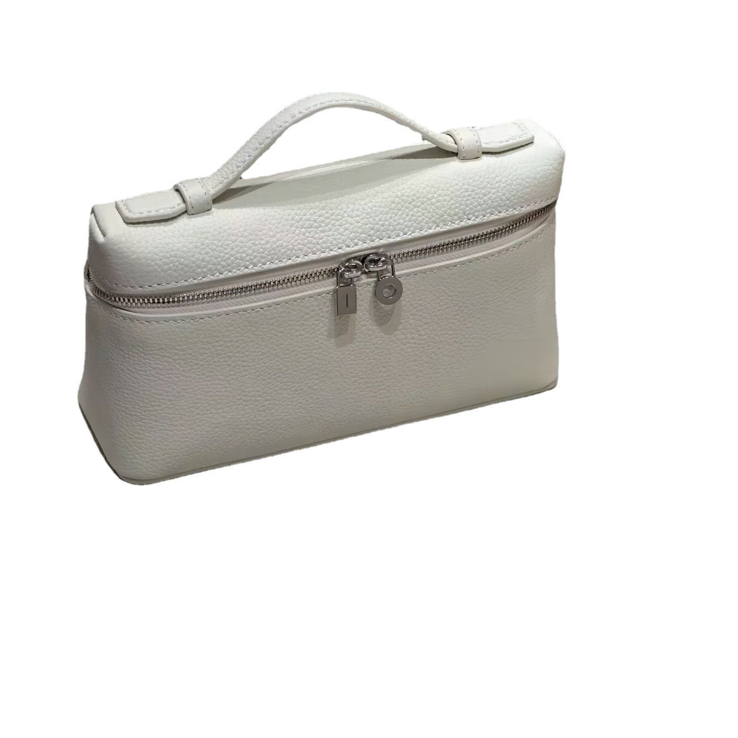 Women's Genuine Leather Lunch Box Kelly Lychee Pattern Shoulder Bags