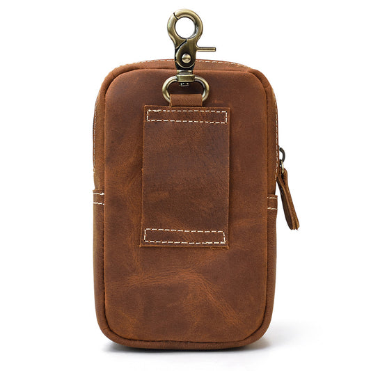Men's Fashion Genuine Leather Leisure Multifunctional Wear Men's Waist Packs