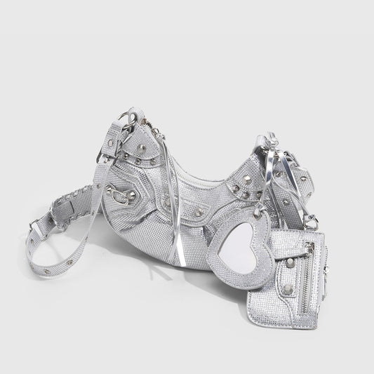 Women's Fashion Retro Rivet Motorcycle Sweet Cool Bags