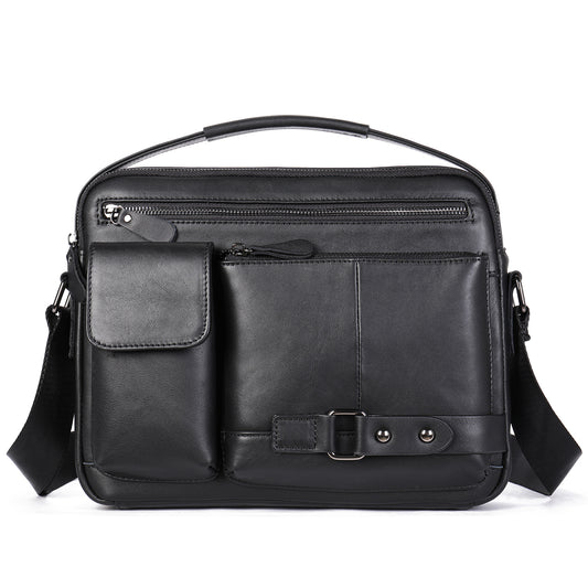 Leather Retro Oil Wax Skin Cowhide Men's Messenger Bags
