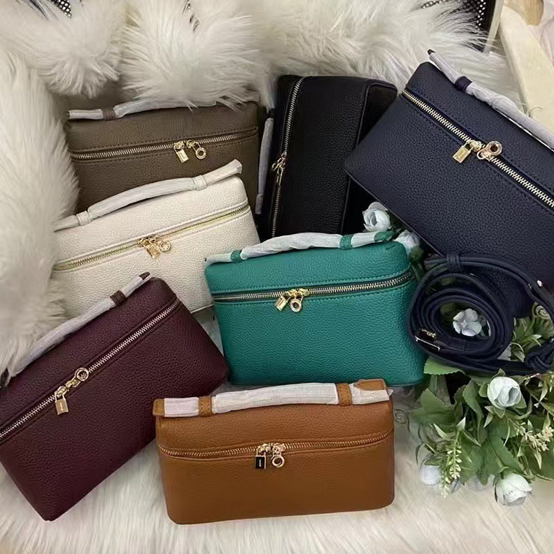 Italian Brown Gold Lunch Box Portable Crossbody Bags