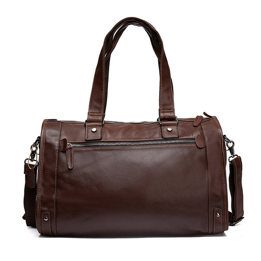 Leather Large Capacity Cowhide Storage Horizontal Travel Bags