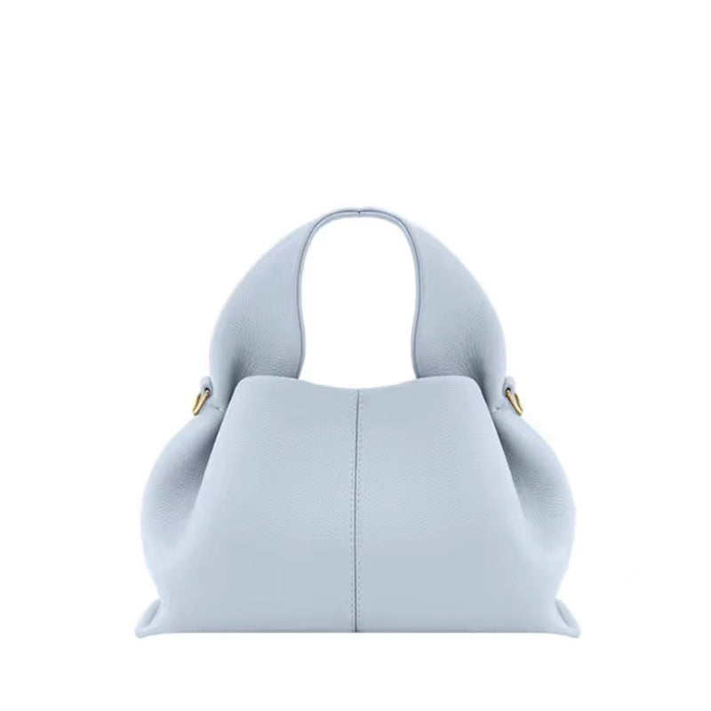 Women's First Layer Cowhide Dumpling French Niche Minority Handbags