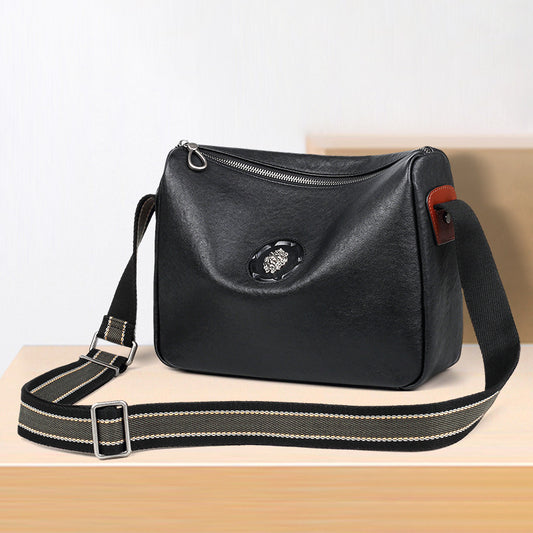 Men's Leather Horizontal Leisure First Layer Cowhide Men's Shoulder Bags