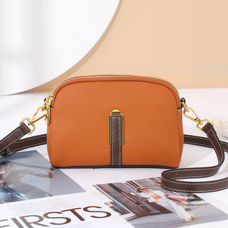 Women's First Layer Cowhide Large Capacity Soft Crossbody Bags