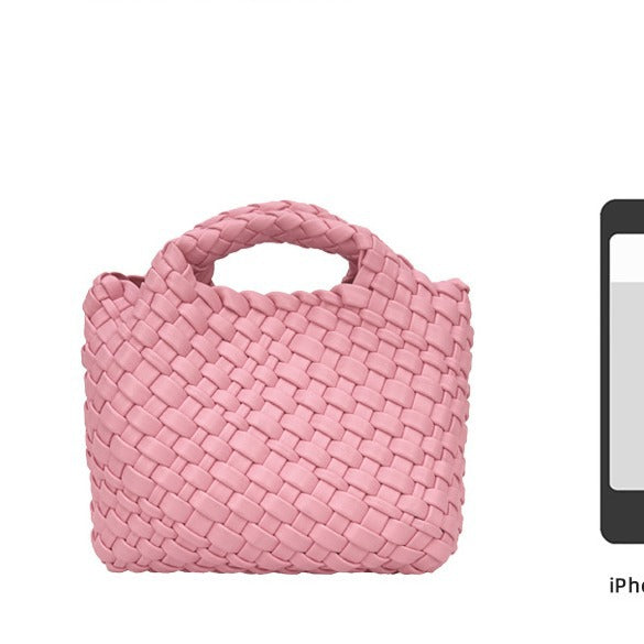 Women's Hand-woven Vegetable Basket Portable Chain Small Square Bags