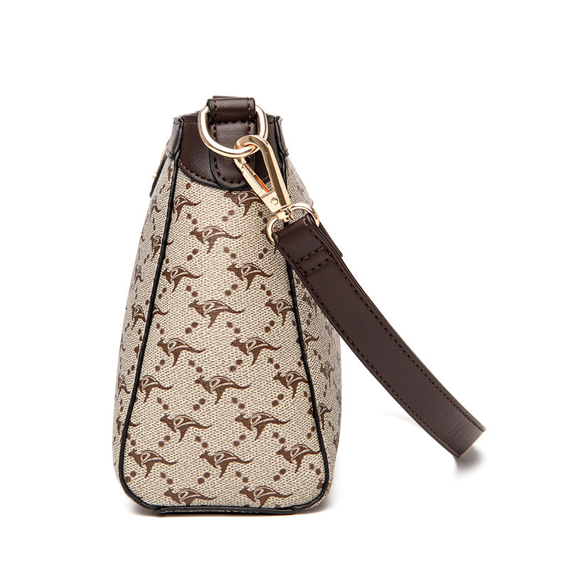 Women's Kangaroo Genuine Leather Trendy Niche Four Shoulder Bags