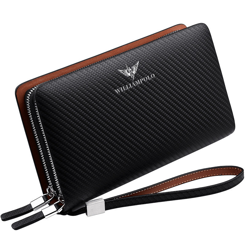 Men's Emperor Paul Leather Long Zipper Cattle Men's Handbags