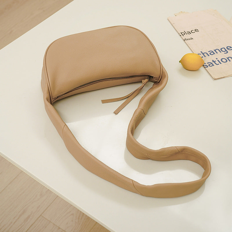 Women's Dumpling High Sense Genuine Leather Soft Shoulder Bags